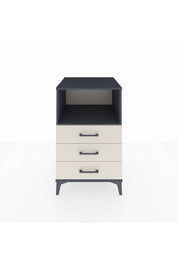 Kronos Komodin Tek Raflı 3 Çekmeceli 60x59x96 Antrasit-Aytaşı