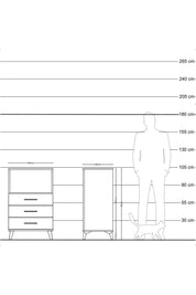 Kronos Komodin Tek Raflı 3 Çekmeceli 60x59x96 Antrasit-Aytaşı