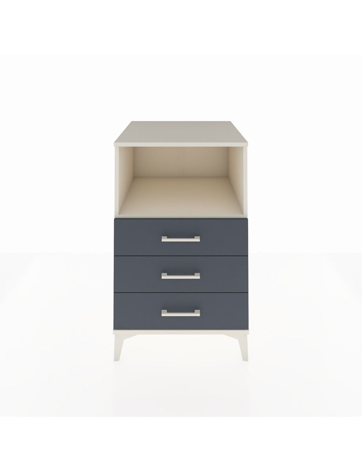 Kronos Komodin Tek Raflı 3 Çekmeceli 60x59x96 Aytaşı-Antrasit