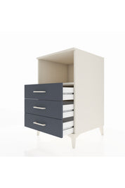 Kronos Komodin Tek Raflı 3 Çekmeceli 60x59x96 Aytaşı-Antrasit