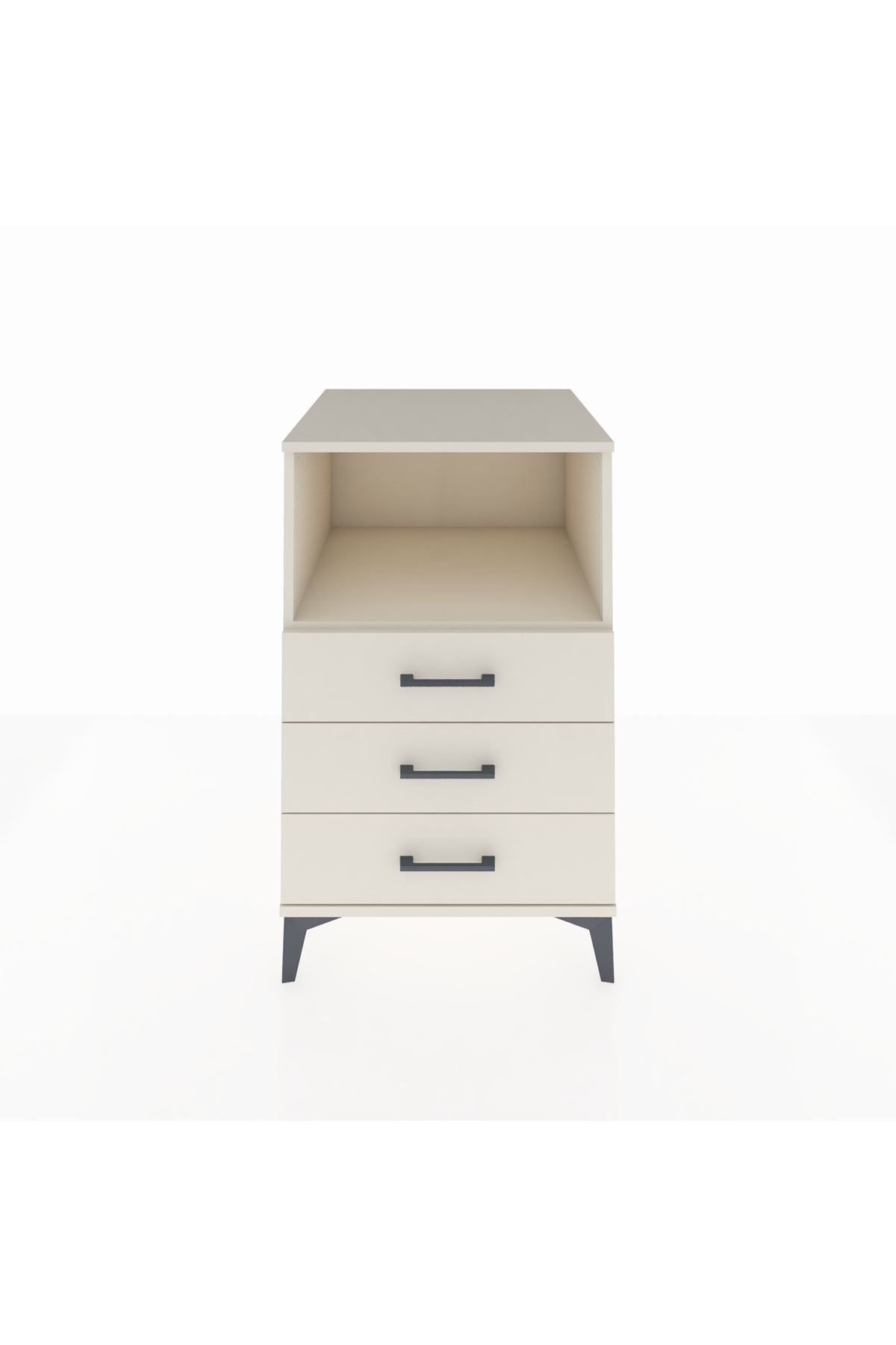 Kronos Komodin Tek Raflı 3 Çekmeceli 60x59x96 Aytaşı-Aytaşı