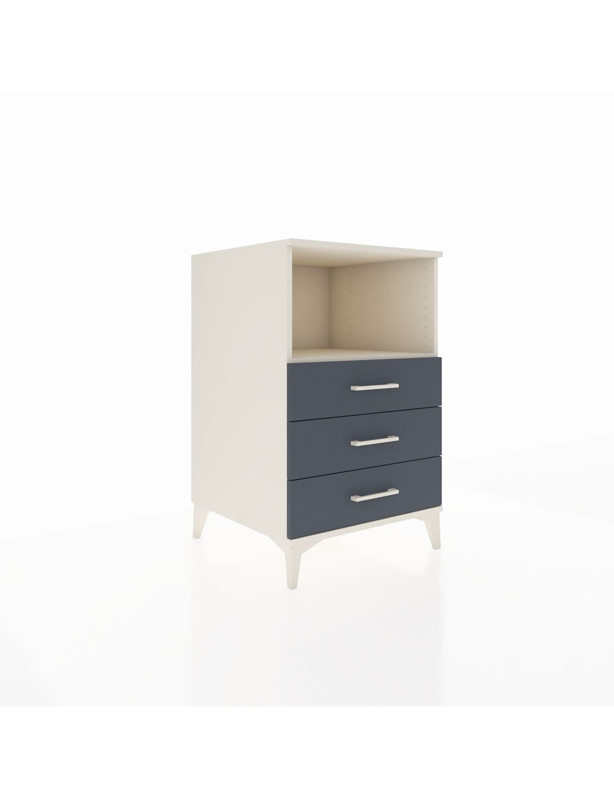 Kronos Komodin Tek Raflı 3 Çekmeceli 60x59x96 Aytaşı-Antrasit