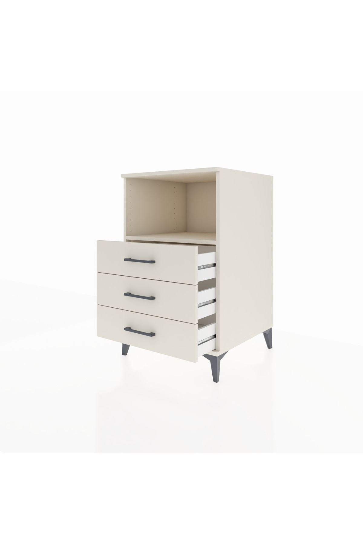Kronos Komodin Tek Raflı 3 Çekmeceli 60x59x96 Aytaşı-Aytaşı