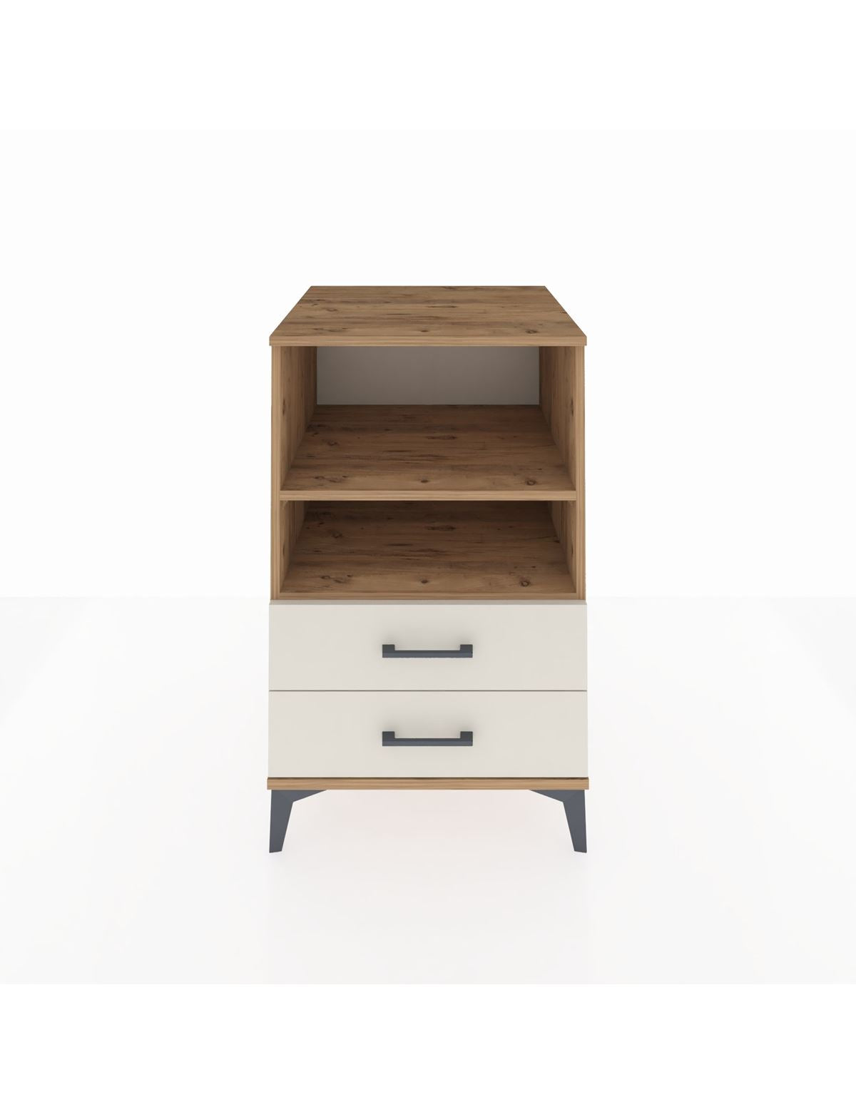 Kronos Komodin 2 Raflı 2 Çekmeceli 60x59x96 Çam-Aytaşı