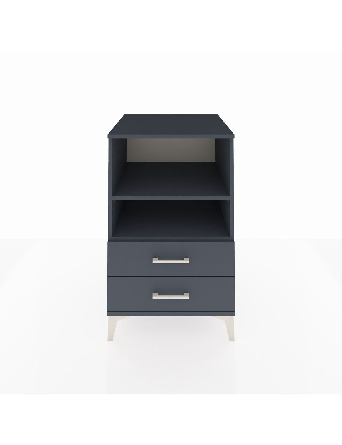 Kronos Komodin 2 Raflı 2 Çekmeceli 60x59x96 Antrasit-Antrasit