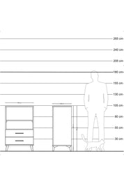 Kronos Komodin 2 Raflı 2 Çekmeceli 60x59x96 Antrasit-Aytaşı
