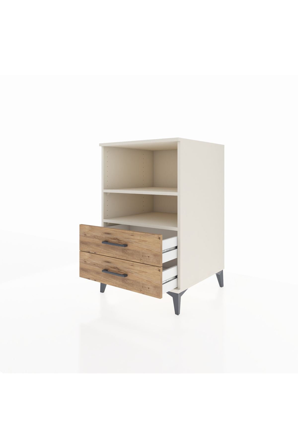Kronos Komodin 2 Raflı 2 Çekmeceli 60x59x96 Aytaşı-Çam