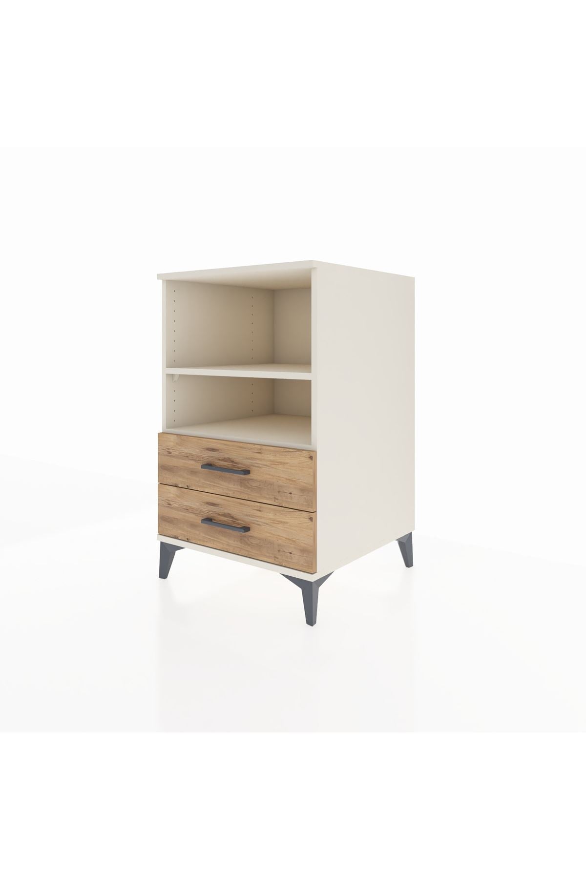 Kronos Komodin 2 Raflı 2 Çekmeceli 60x59x96 Aytaşı-Çam