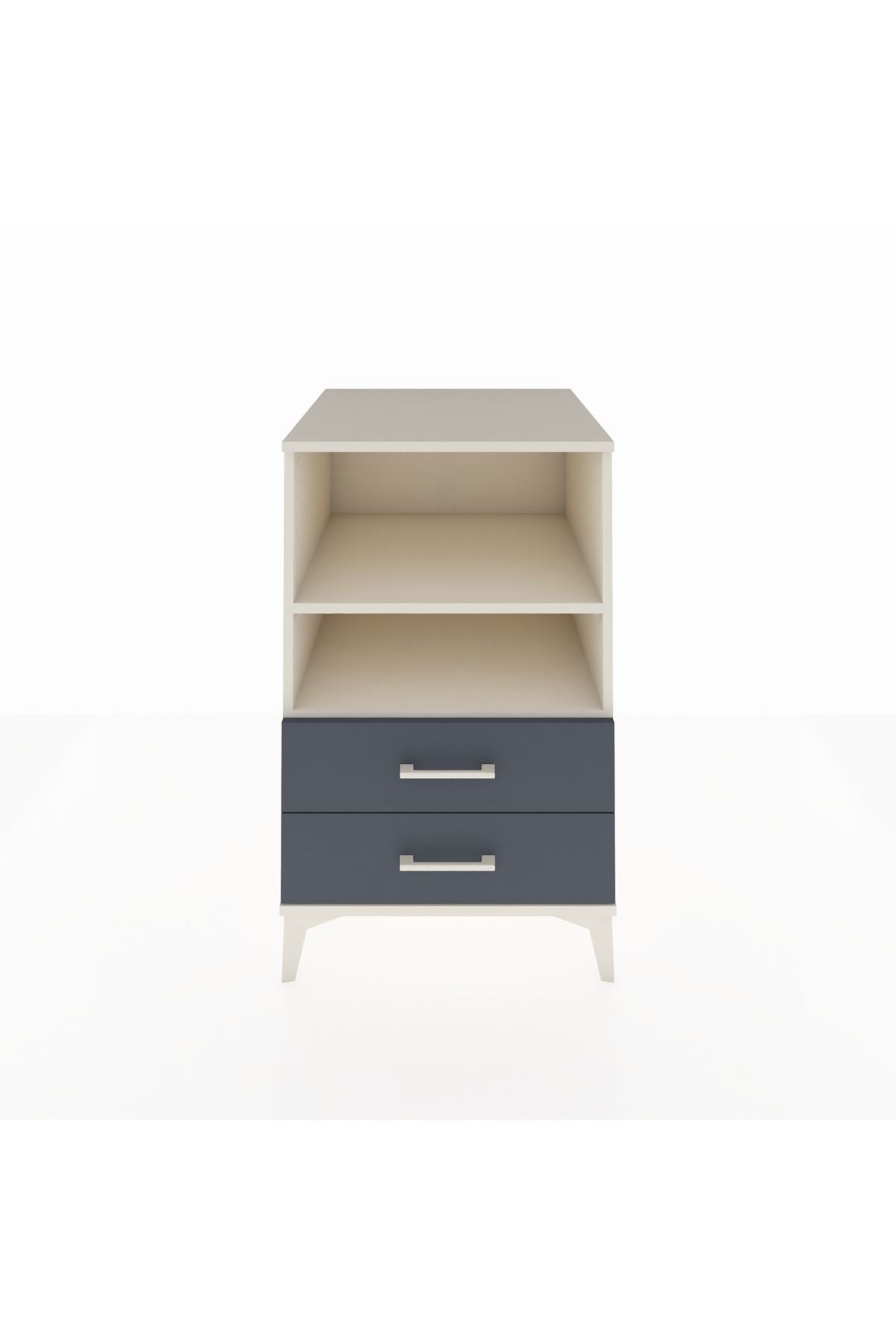 Kronos Komodin 2 Raflı 2 Çekmeceli 60x59x96 Aytaşı-Antrasit