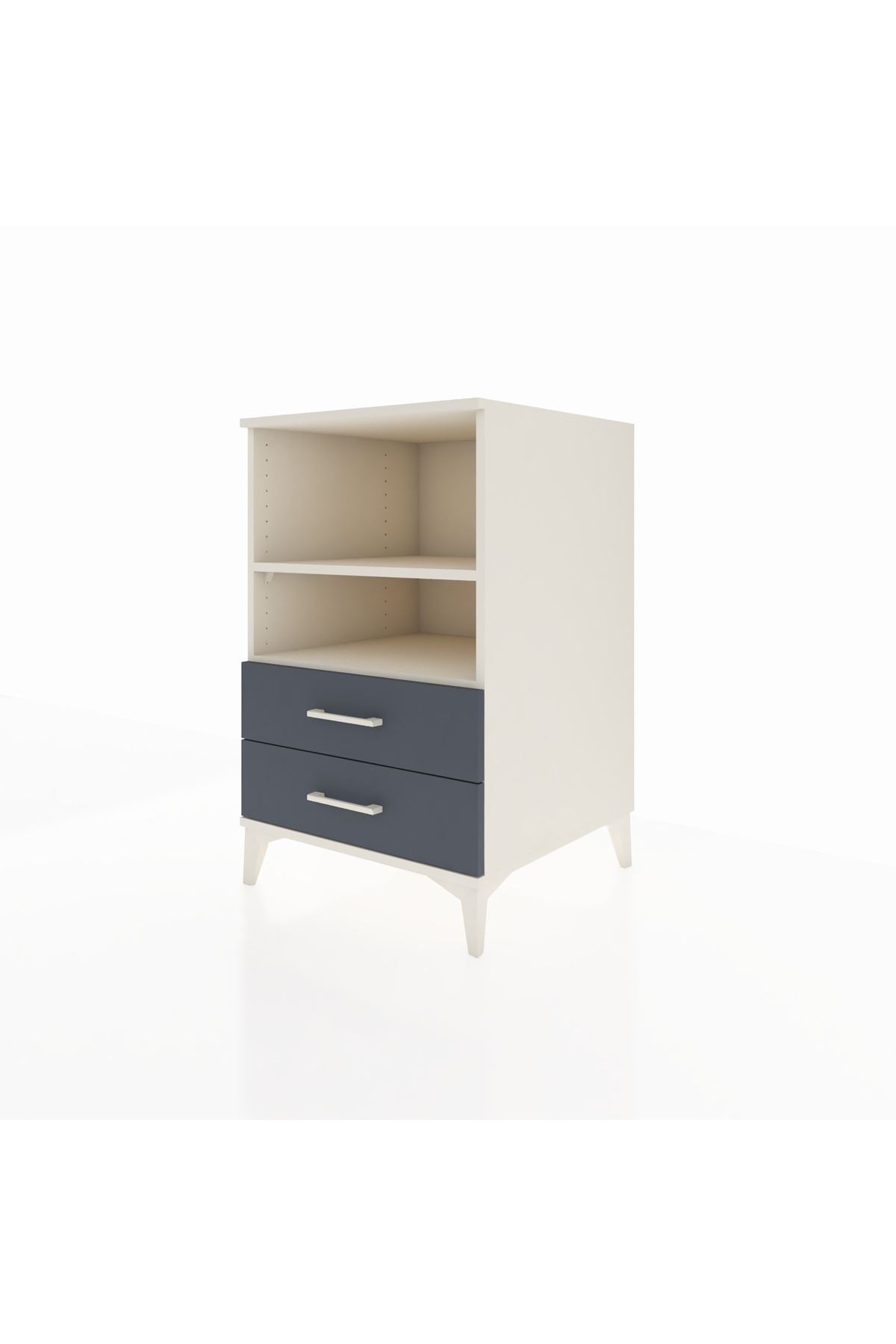 Kronos Komodin 2 Raflı 2 Çekmeceli 60x59x96 Aytaşı-Antrasit