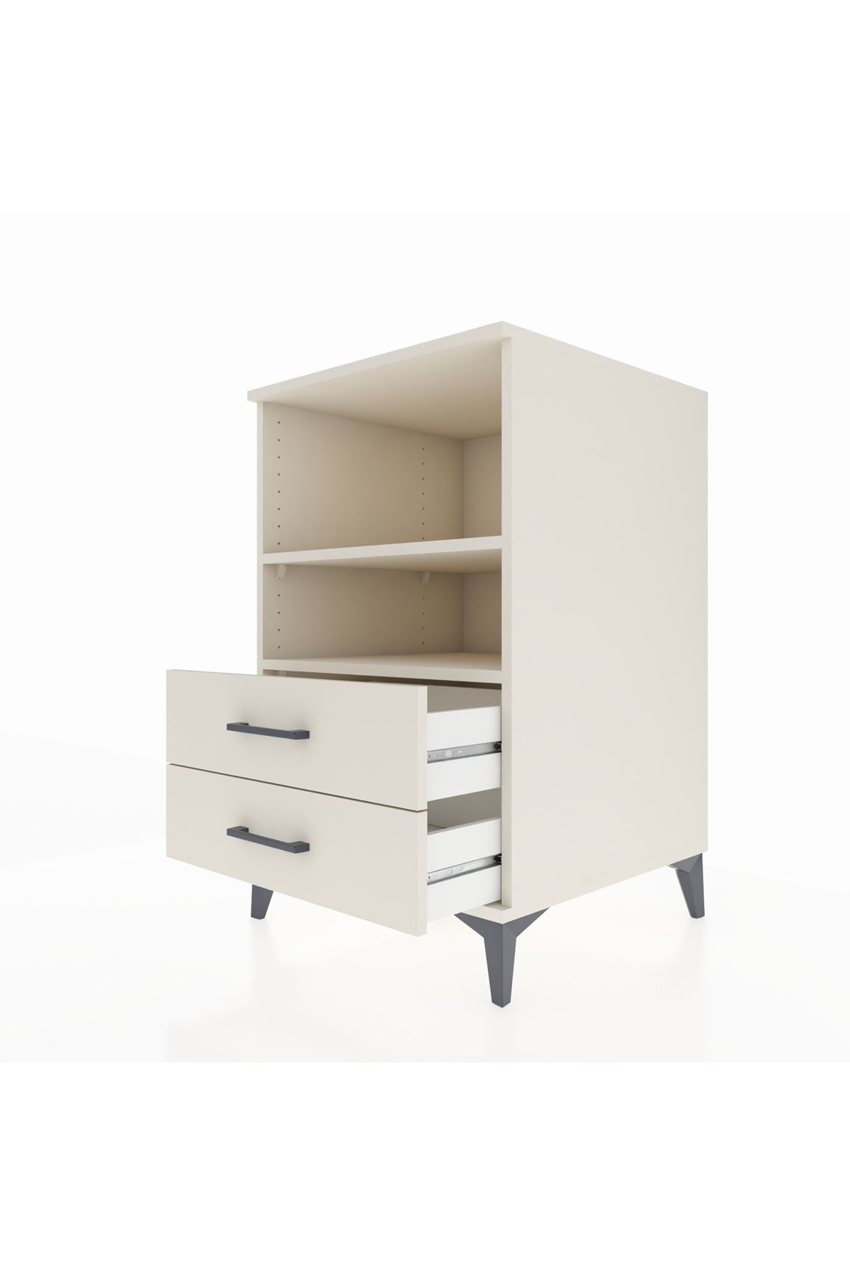 Kronos Komodin 2 Raflı 2 Çekmeceli 60x59x96 Aytaşı-Aytaşı