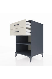 Kronos Komodin Tek Raflı 2 Çekmeceli 60x59x96 Antrasit-Aytaşı