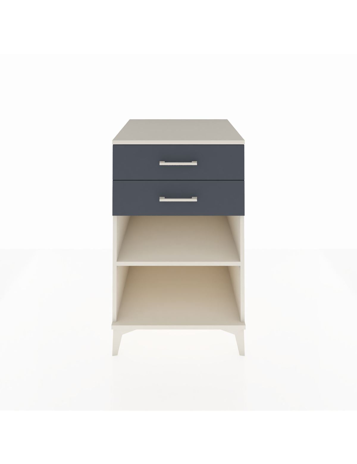 Kronos Komodin Tek Raflı 2 Çekmeceli 60x59x96 Aytaşı-Antrasit