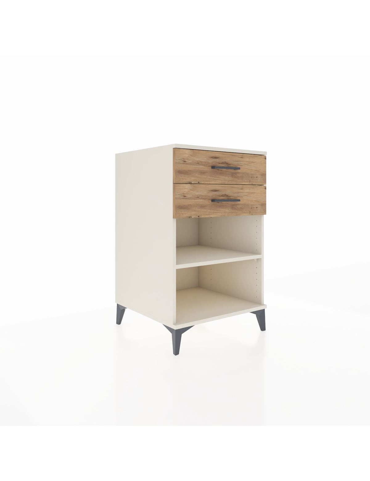 Kronos Komodin Tek Raflı 2 Çekmeceli 60x59x96 Aytaşı-Çam