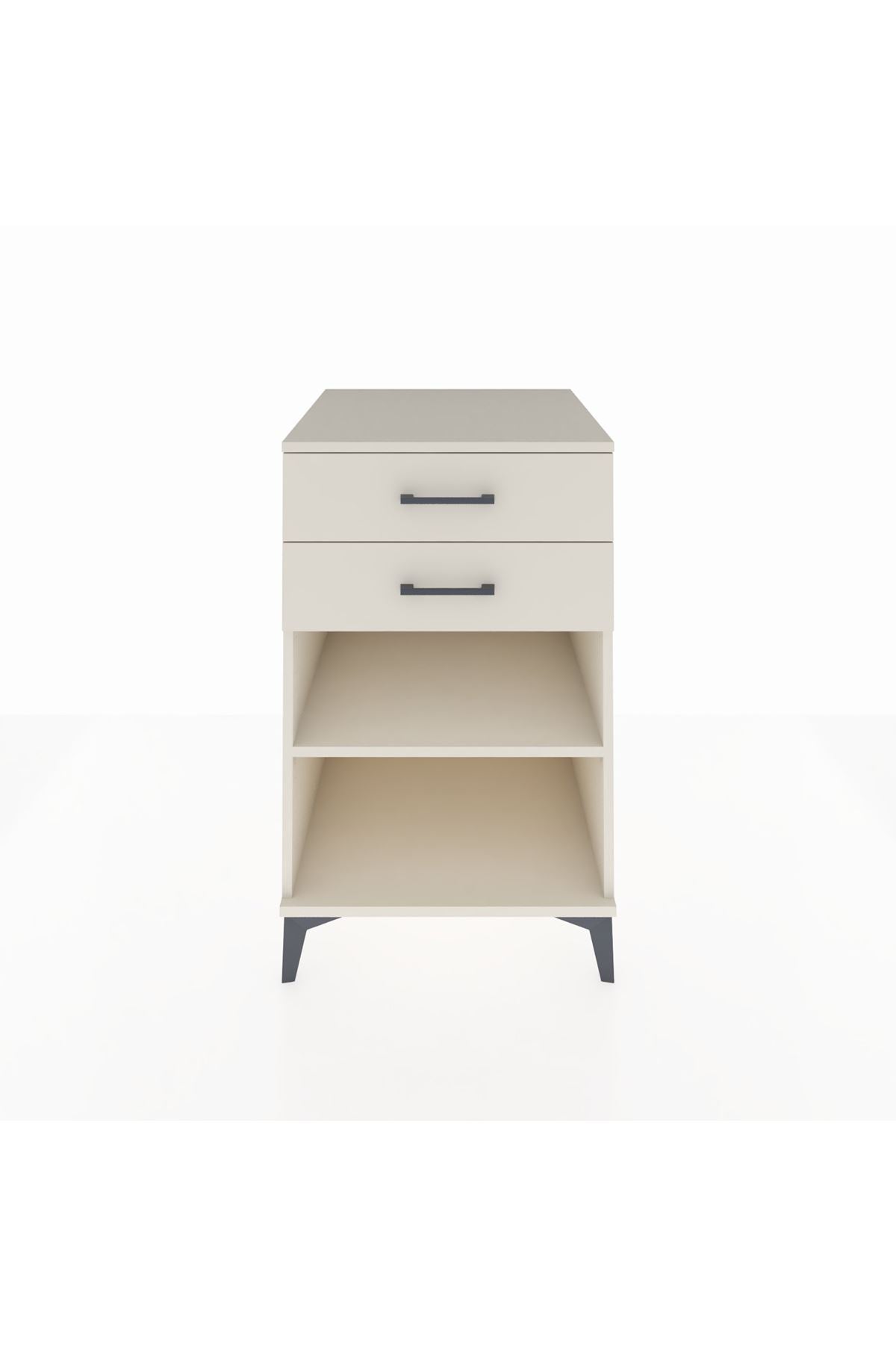 Kronos Komodin Tek Raflı 2 Çekmeceli 60x59x96 Aytaşı-Aytaşı