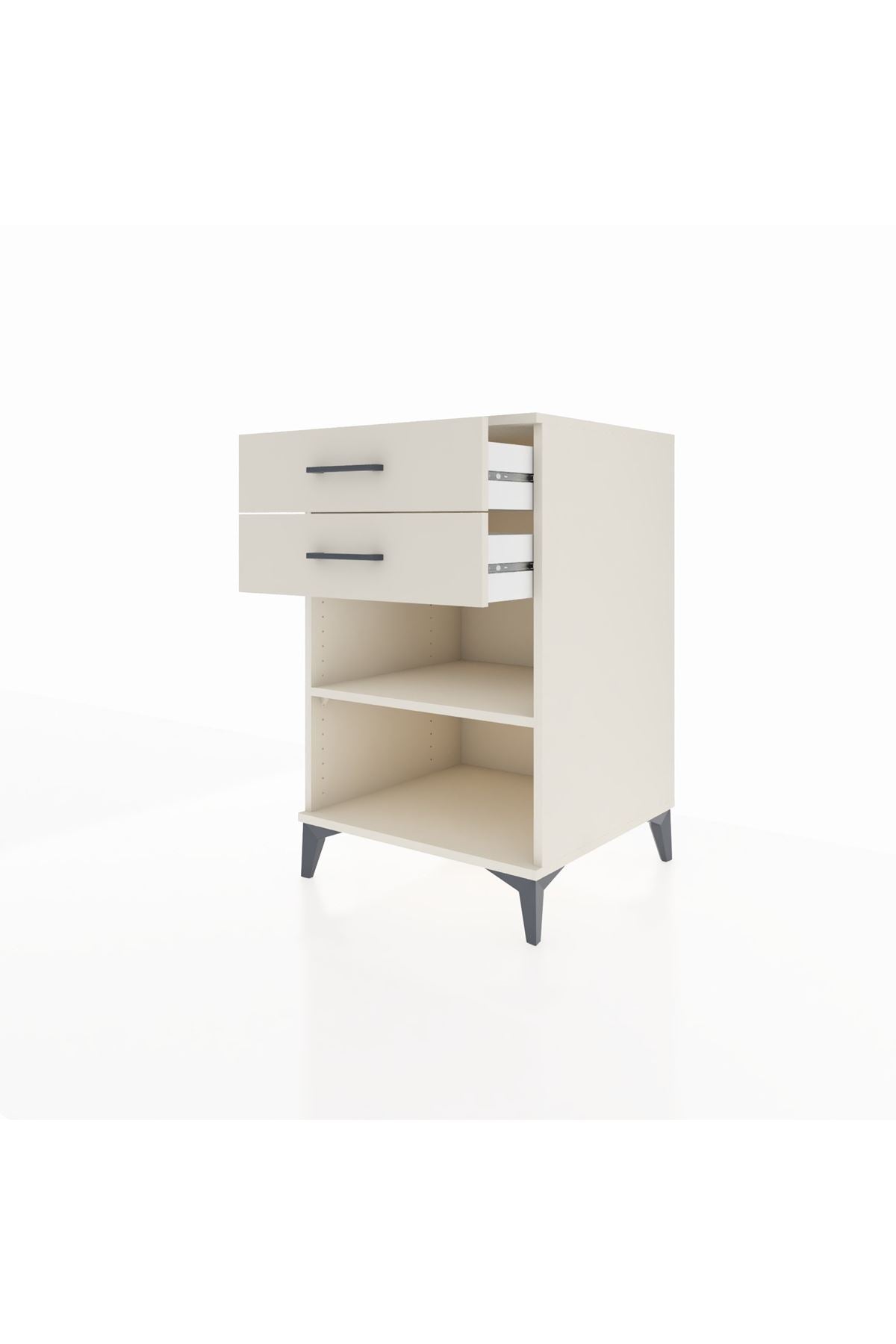Kronos Komodin Tek Raflı 2 Çekmeceli 60x59x96 Aytaşı-Aytaşı