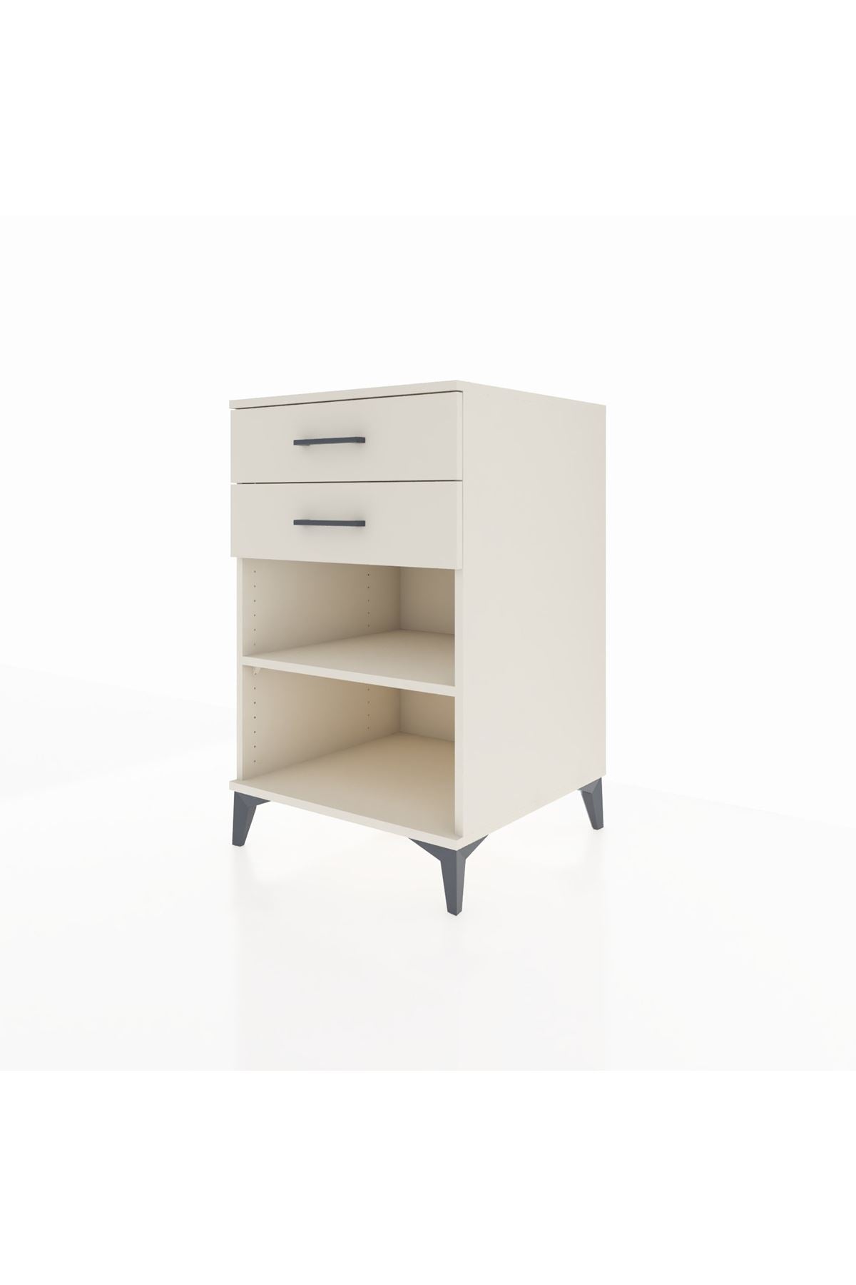 Kronos Komodin Tek Raflı 2 Çekmeceli 60x59x96 Aytaşı-Aytaşı