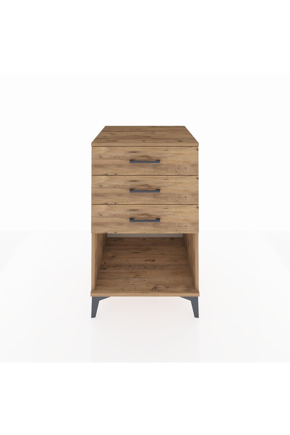 Kronos Komodin 3 Çekmeceli 60x59x96 Çam-Çam