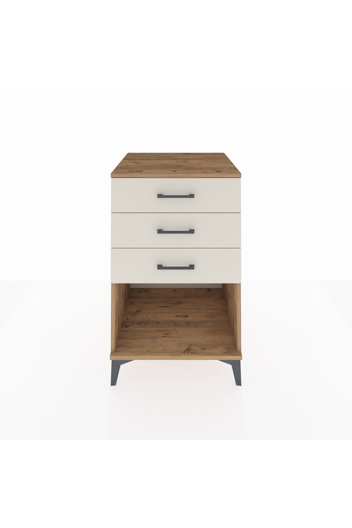 Kronos Komodin 3 Çekmeceli 60x59x96 Çam-Aytaşı