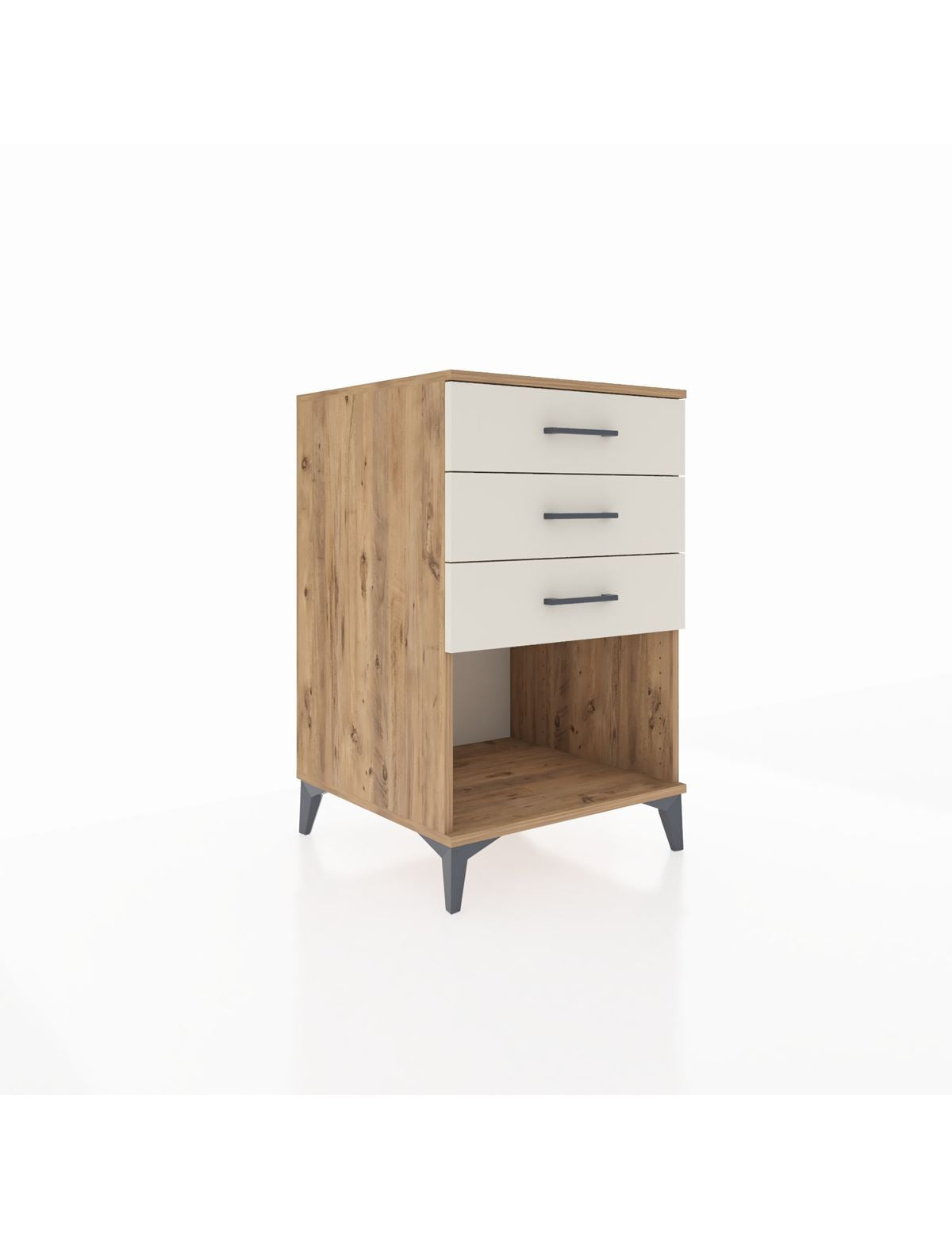 Kronos Komodin 3 Çekmeceli 60x59x96 Çam-Aytaşı