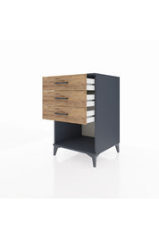 Kronos Komodin 3 Çekmeceli 60x59x96 Antrasit-Çam