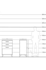 Kronos Komodin 3 Çekmeceli 60x59x96 Antrasit-Antrasit