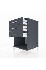 Kronos Komodin 3 Çekmeceli 60x59x96 Antrasit-Antrasit