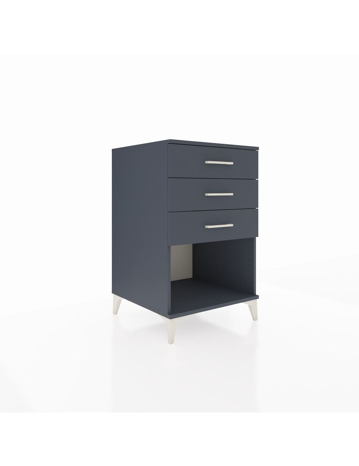 Kronos Komodin 3 Çekmeceli 60x59x96 Antrasit-Antrasit