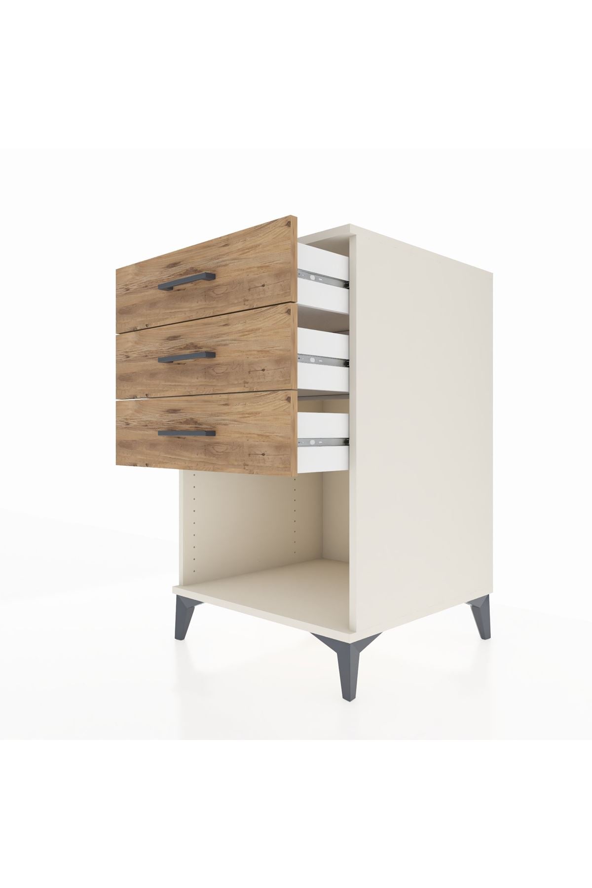 Kronos Komodin 3 Çekmeceli 60x59x96 Aytaşı-Çam