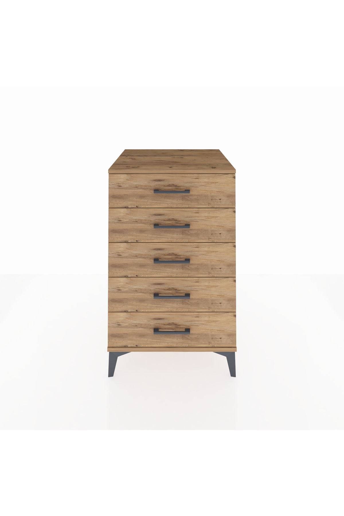 Kronos Komodin 5 Çekmeceli 60x59x96 Çam-Çam