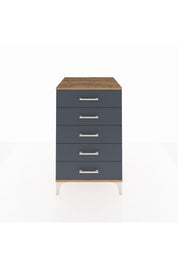 Kronos Komodin 5 Çekmeceli 60x59x96 Çam-Antrasit