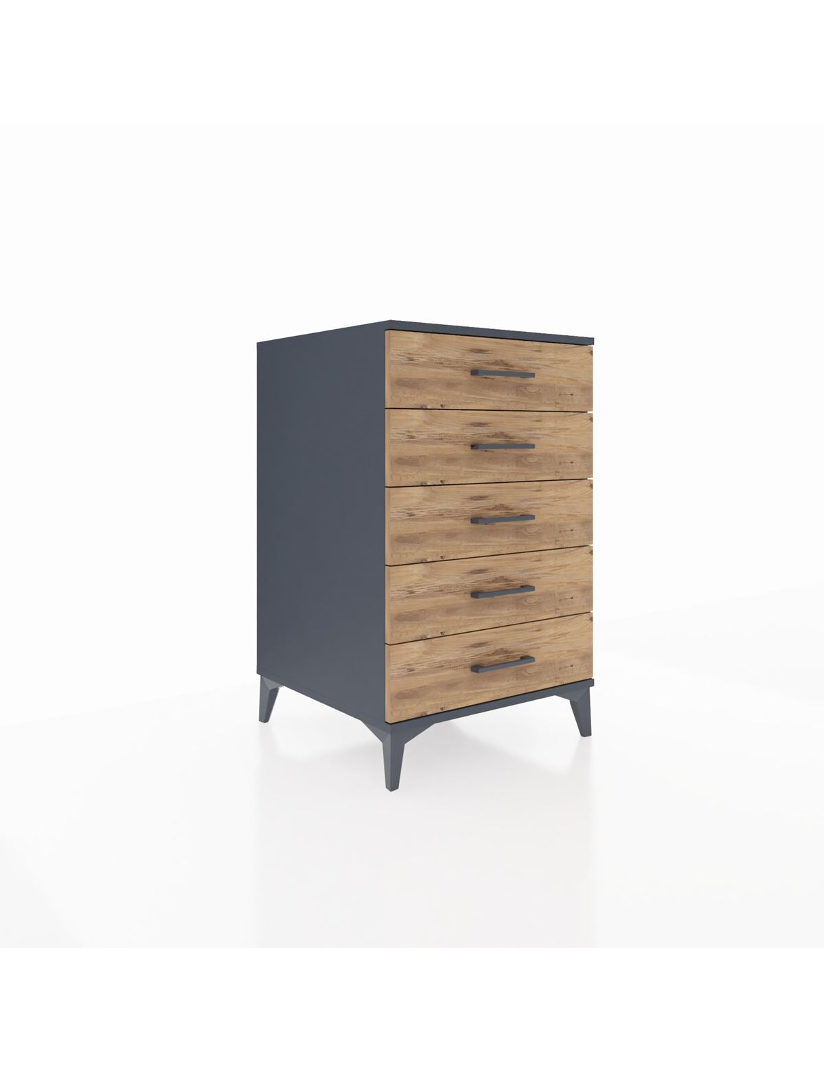 Kronos Komodin 5 Çekmeceli 60x59x96 Antrasit-Çam
