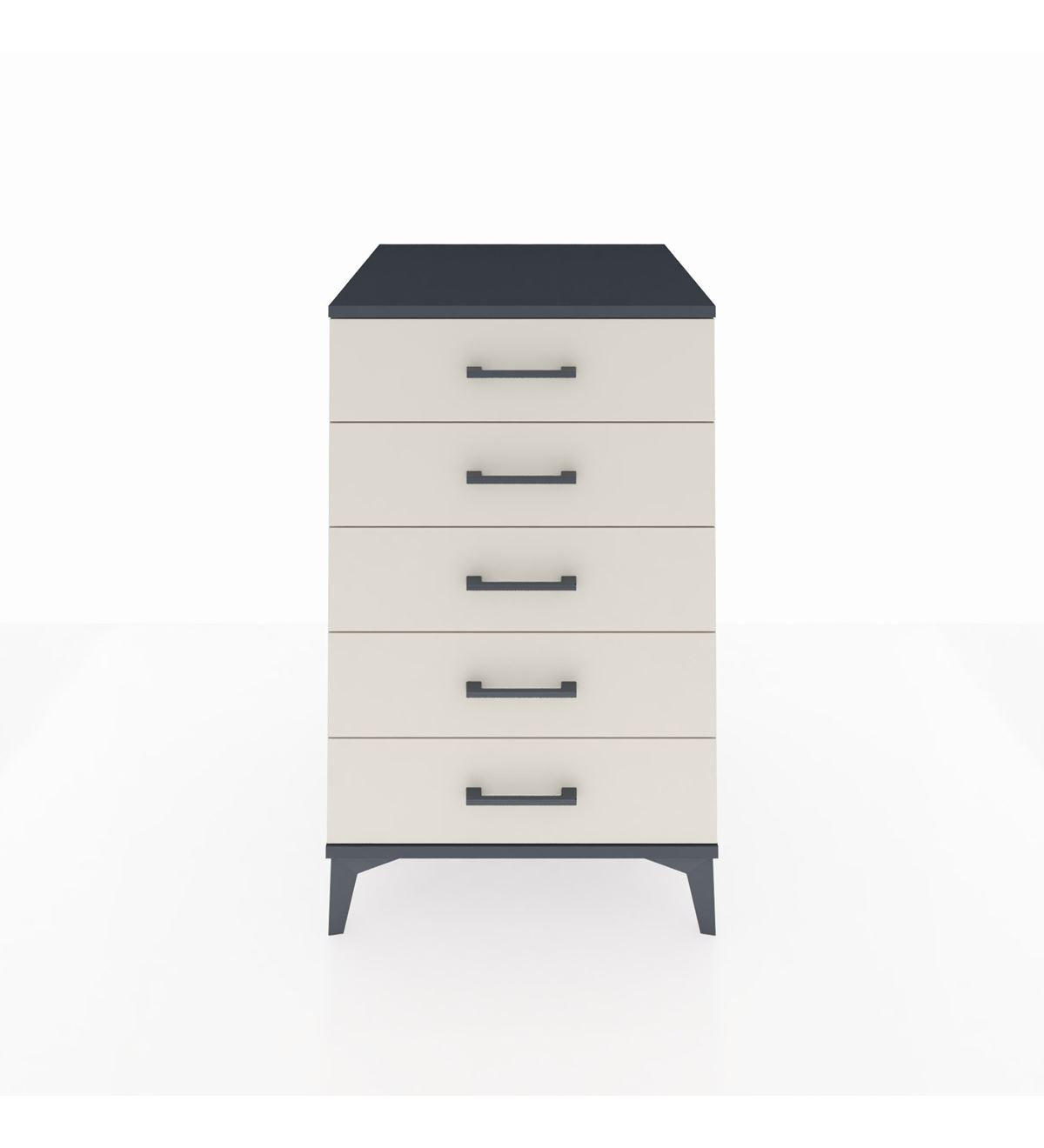 Kronos Komodin 5 Çekmeceli 60x59x96 Antrasit-Aytaşı
