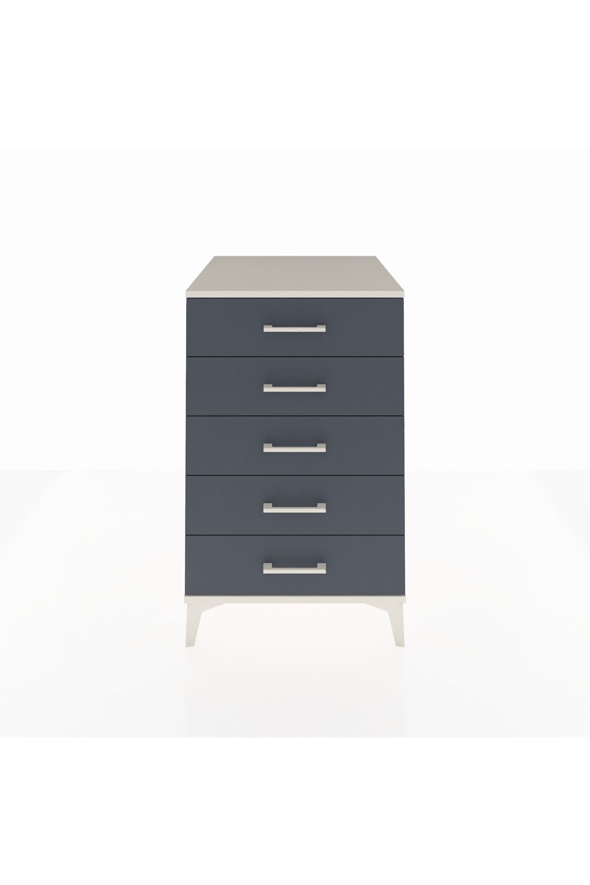 Kronos Komodin 5 Çekmeceli 60x59x96 Aytaşı-Antrasit