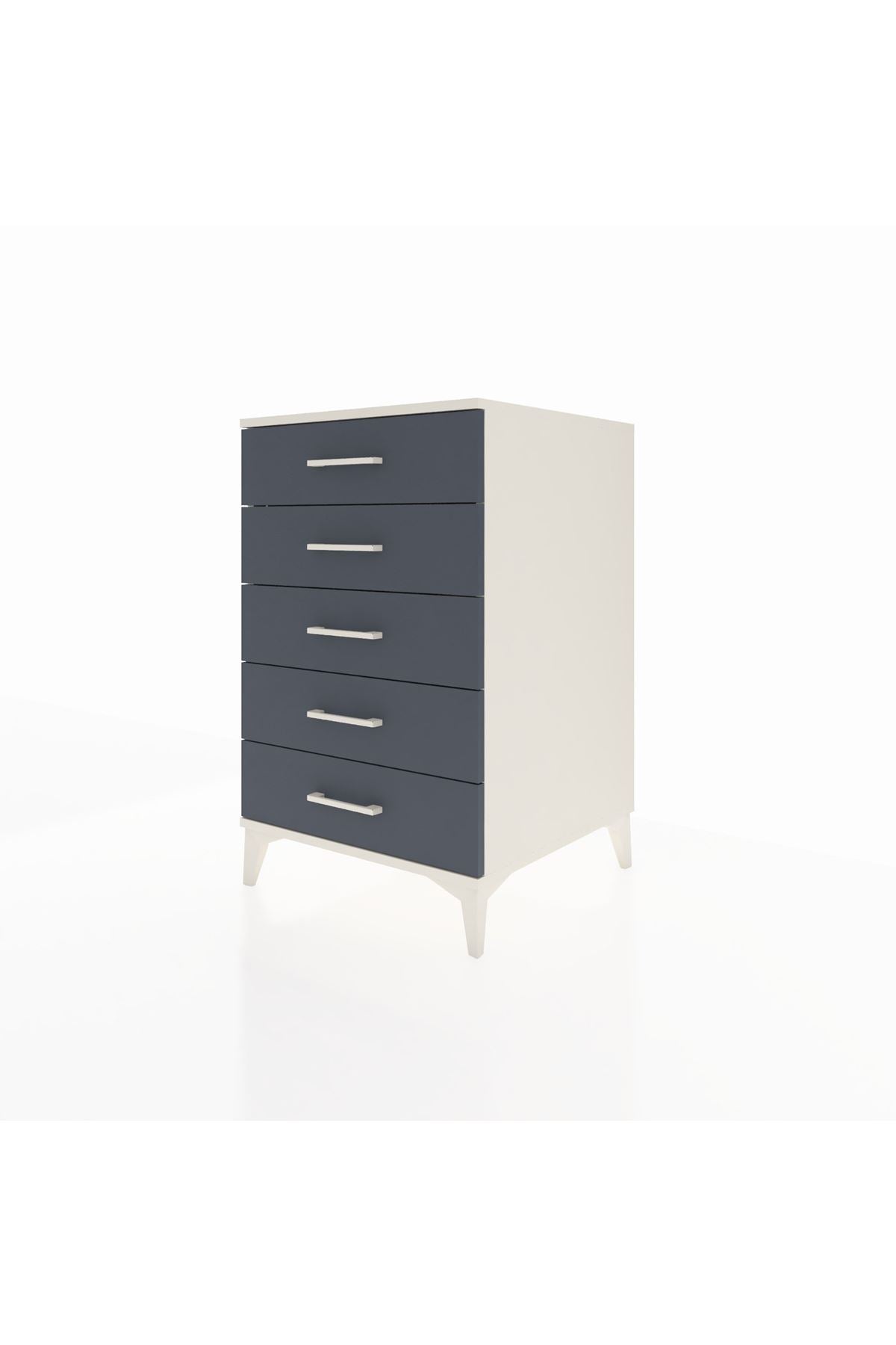 Kronos Komodin 5 Çekmeceli 60x59x96 Aytaşı-Antrasit