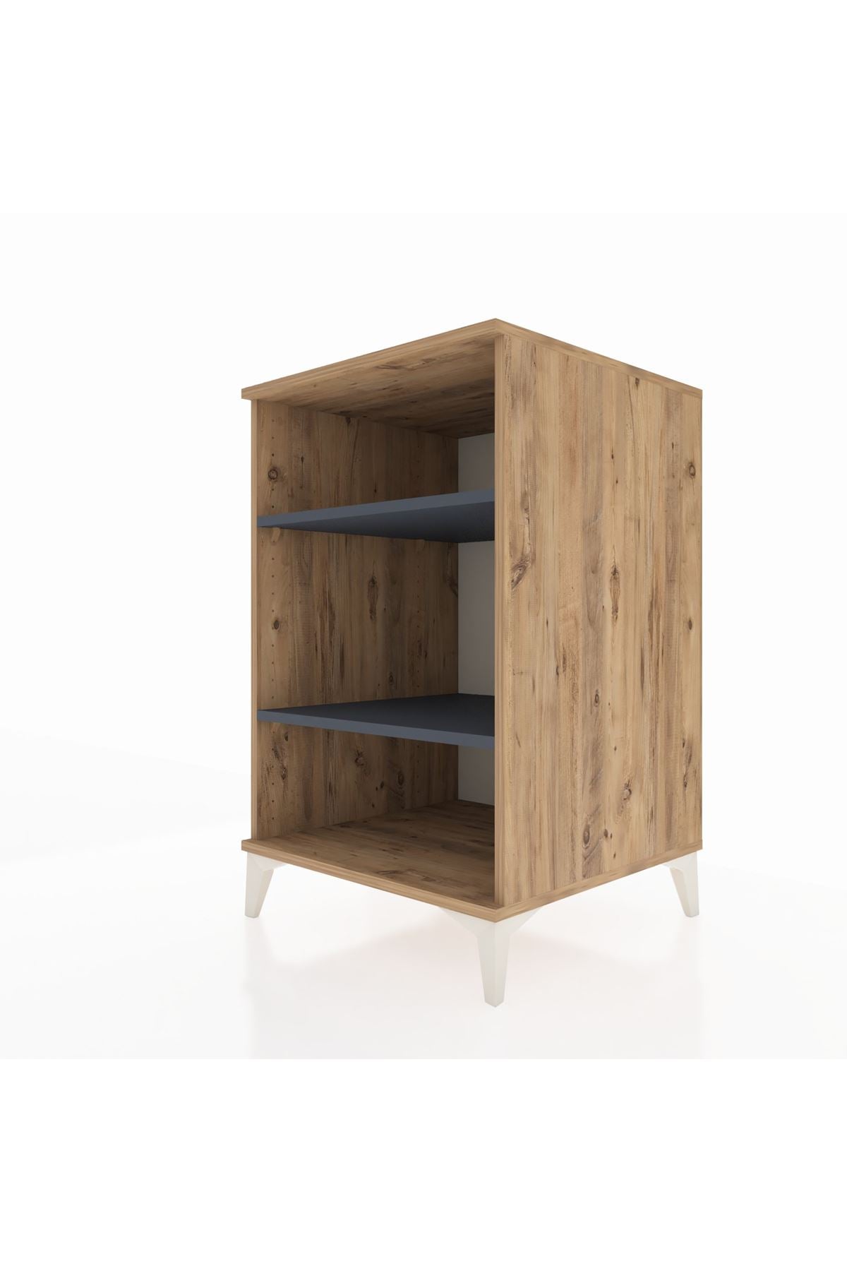 Kronos Komodin 2 Raflı 60x59x96 Çam-Antrasit