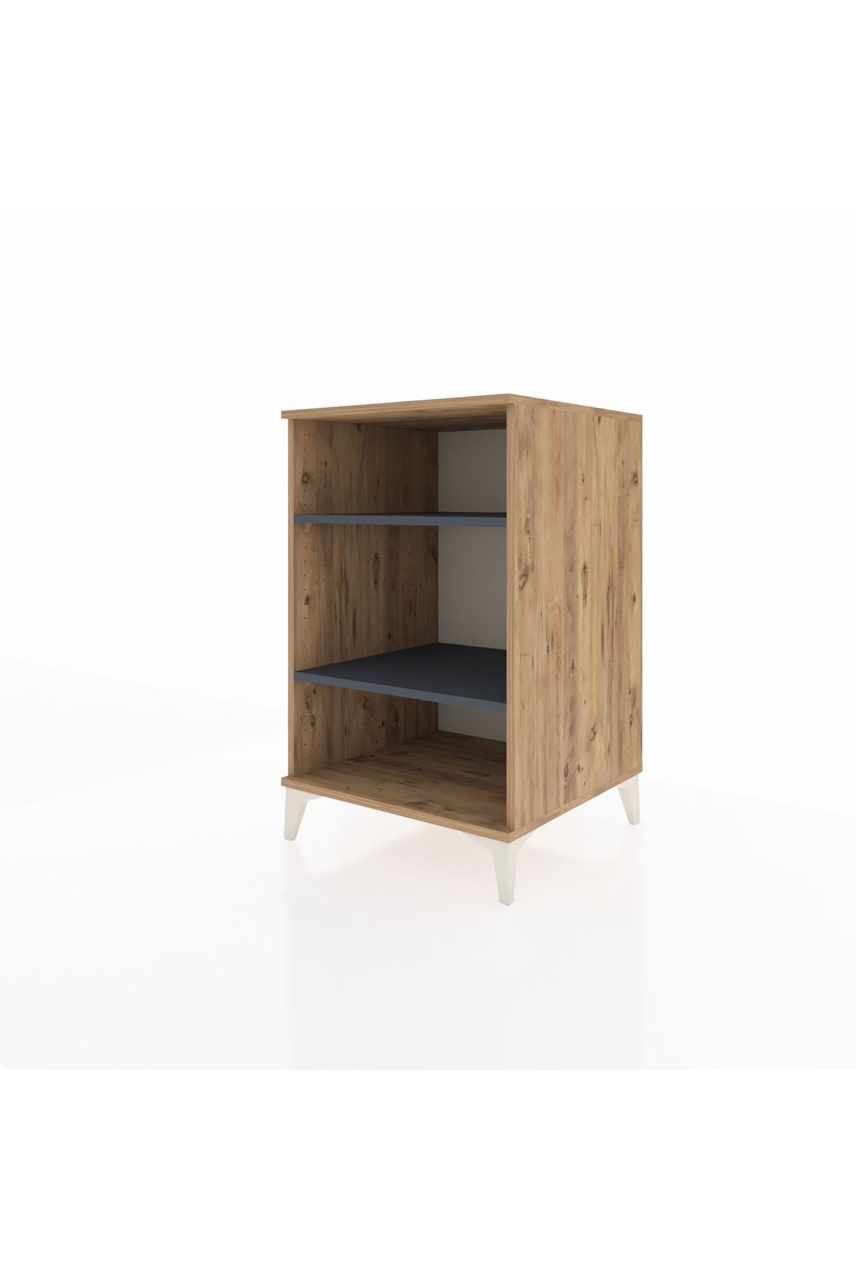 Kronos Komodin 2 Raflı 60x59x96 Çam-Antrasit