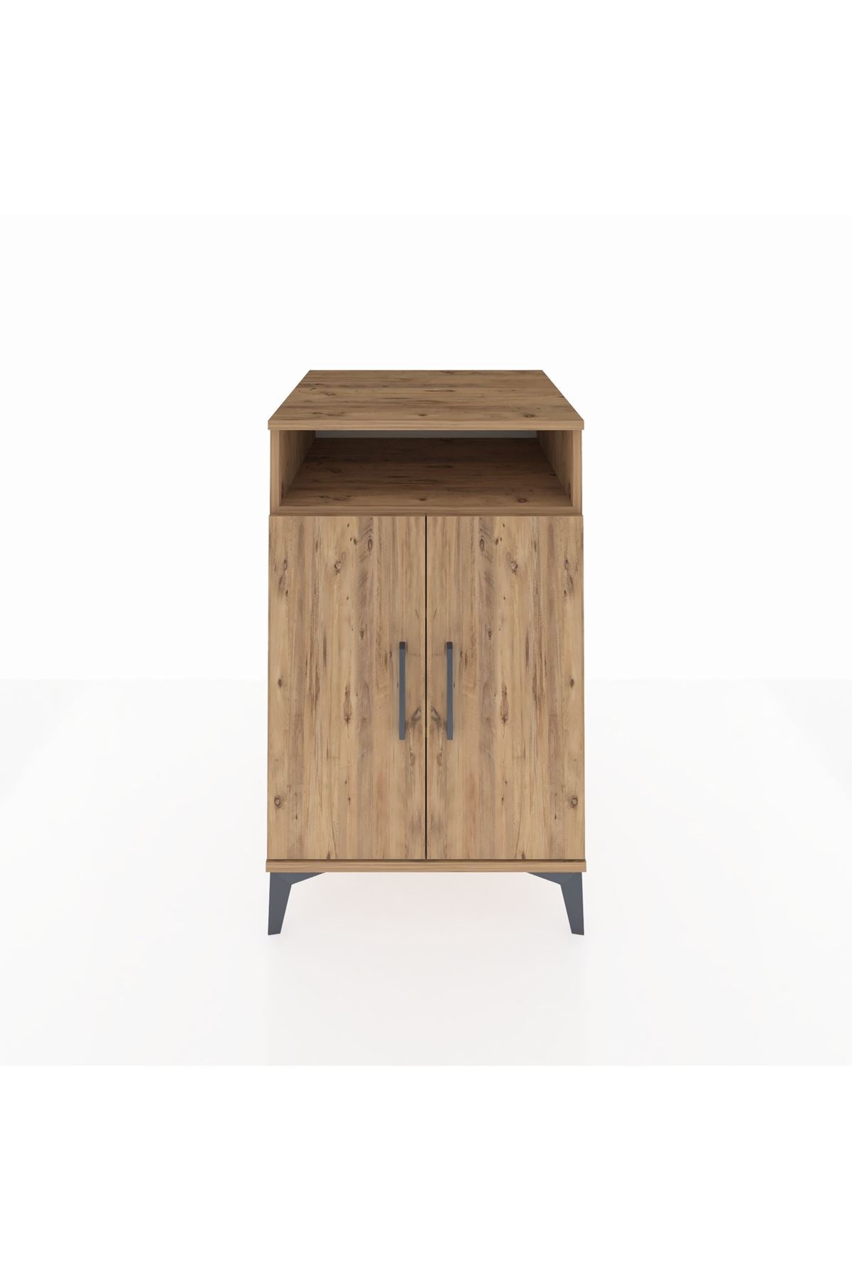 Kronos Komodin 3 Raflı 2 Kapaklı 60x59x96 Çam-Çam