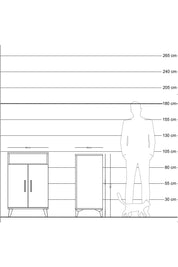 Kronos Komodin 3 Raflı 2 Kapaklı 60x59x96 Çam-Çam