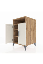 Kronos Komodin 3 Raflı 2 Kapaklı 60x59x96 Çam-Aytaşı