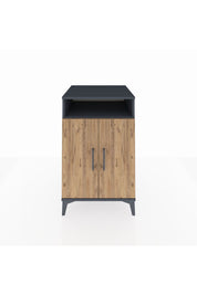 Kronos Komodin 3 Raflı 2 Kapaklı 60x59x96 Antrasit-Çam