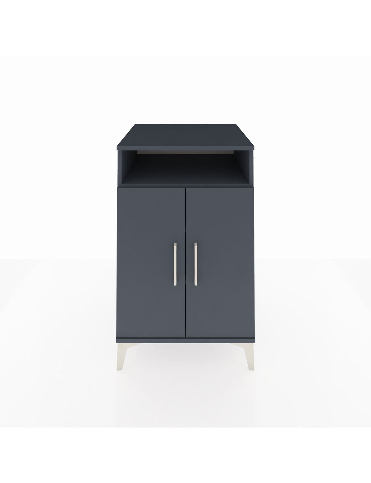 Kronos Komodin 3 Raflı 2 Kapaklı 60x59x96 Antrasit-Antrasit