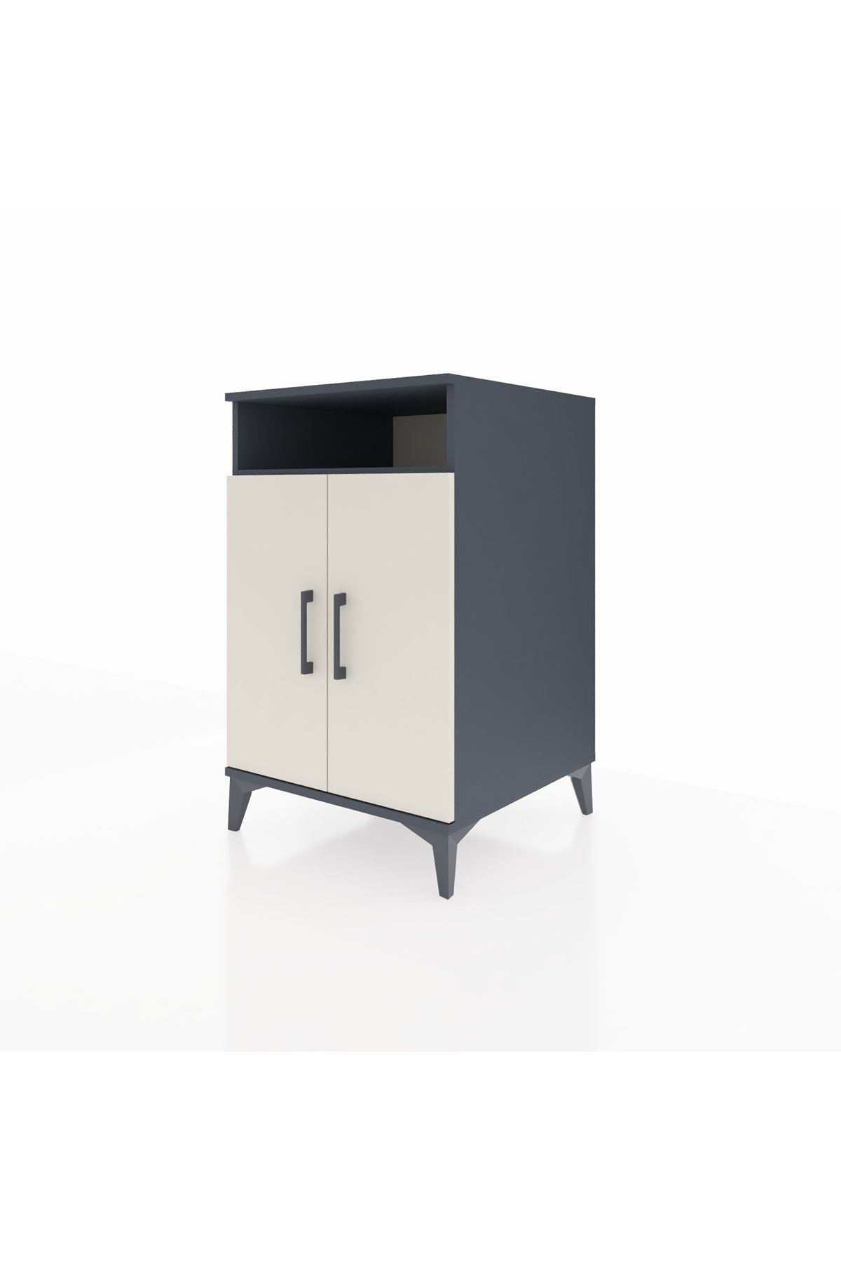 Kronos Komodin 3 Raflı 2 Kapaklı 60x59x96 Antrasit-Aytaşı