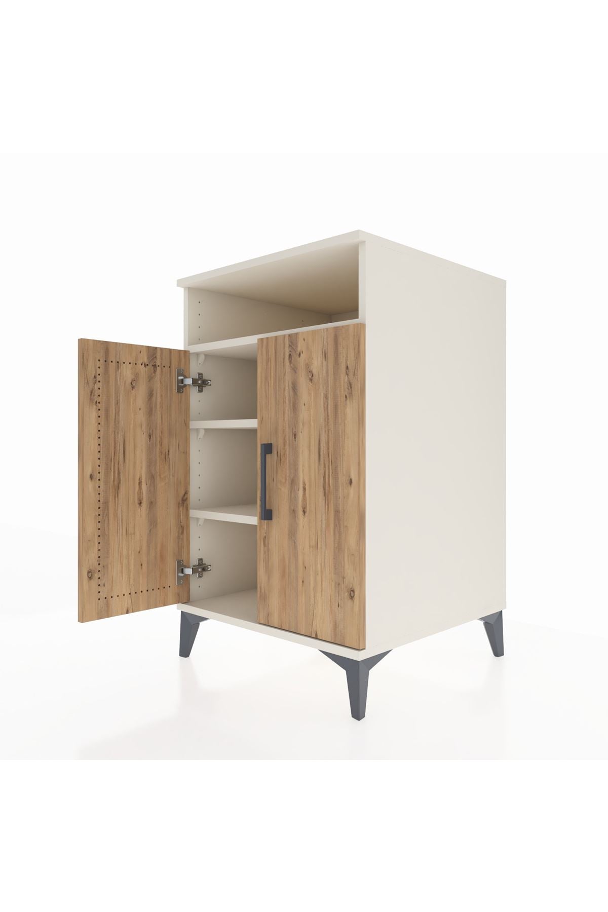 Kronos Komodin 3 Raflı 2 Kapaklı 60x59x96 Aytaşı-Çam