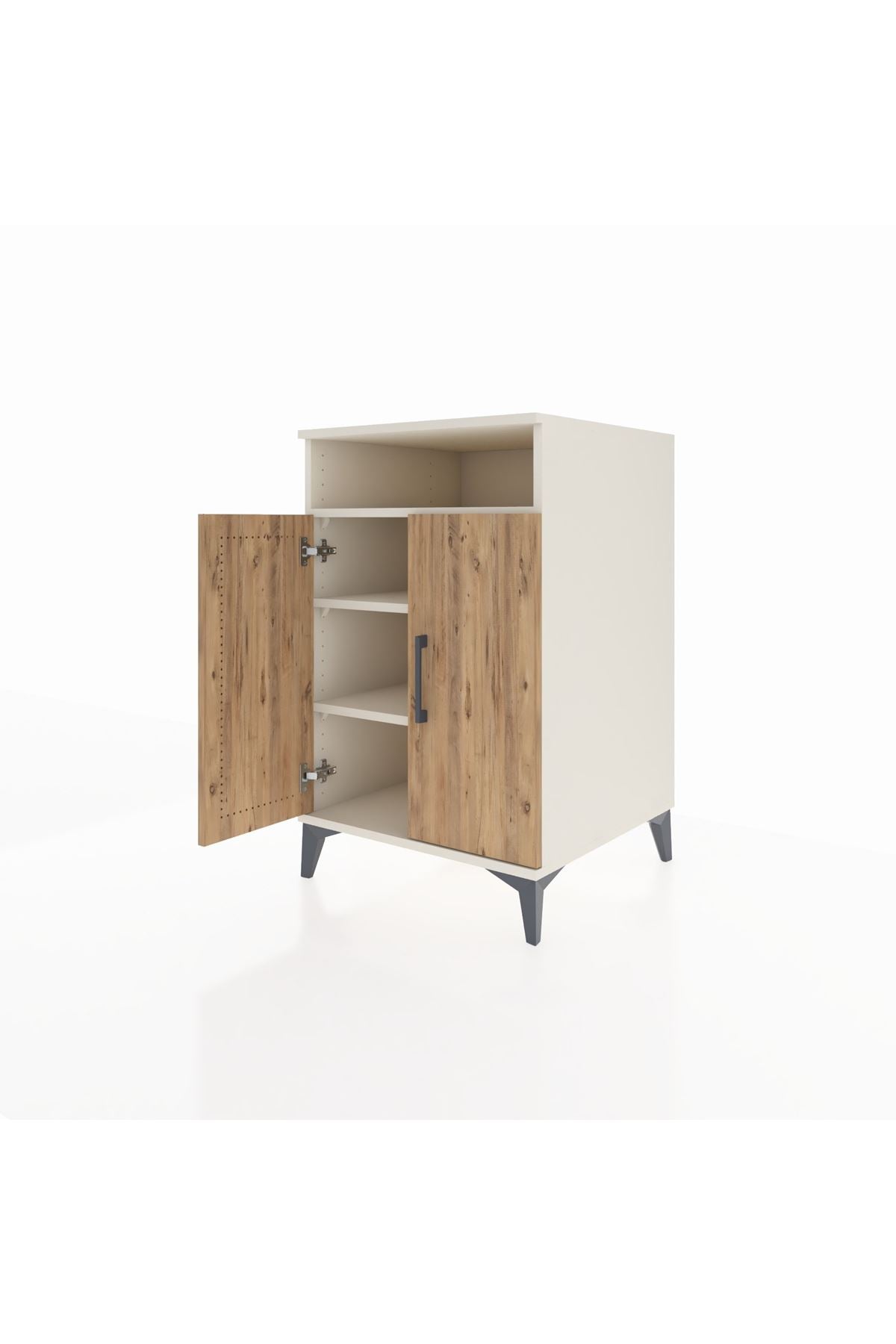 Kronos Komodin 3 Raflı 2 Kapaklı 60x59x96 Aytaşı-Çam