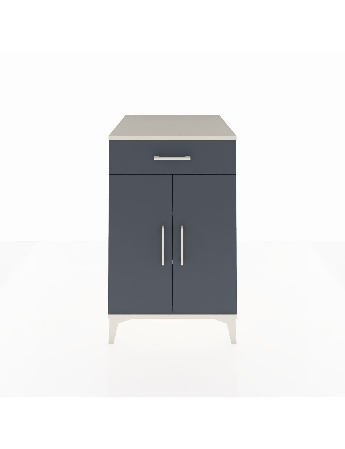 Kronos Komodin 2 Raflı Tek Çekmeceli 2 Kapaklı 60x59x96 Aytaşı-Antrasit