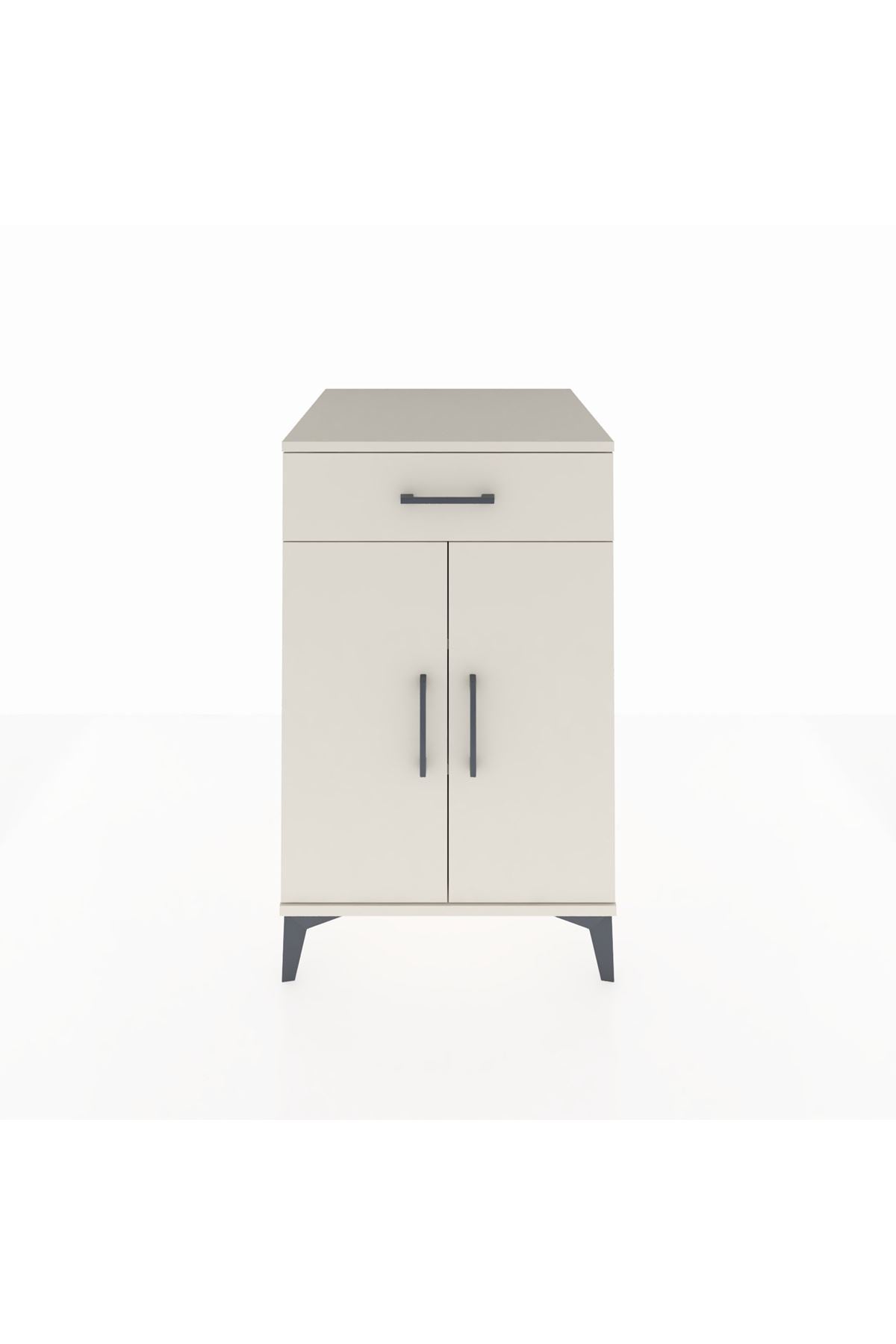 Kronos Komodin 2 Raflı Tek Çekmeceli 2 Kapaklı 60x59x96 Aytaşı-Aytaşı