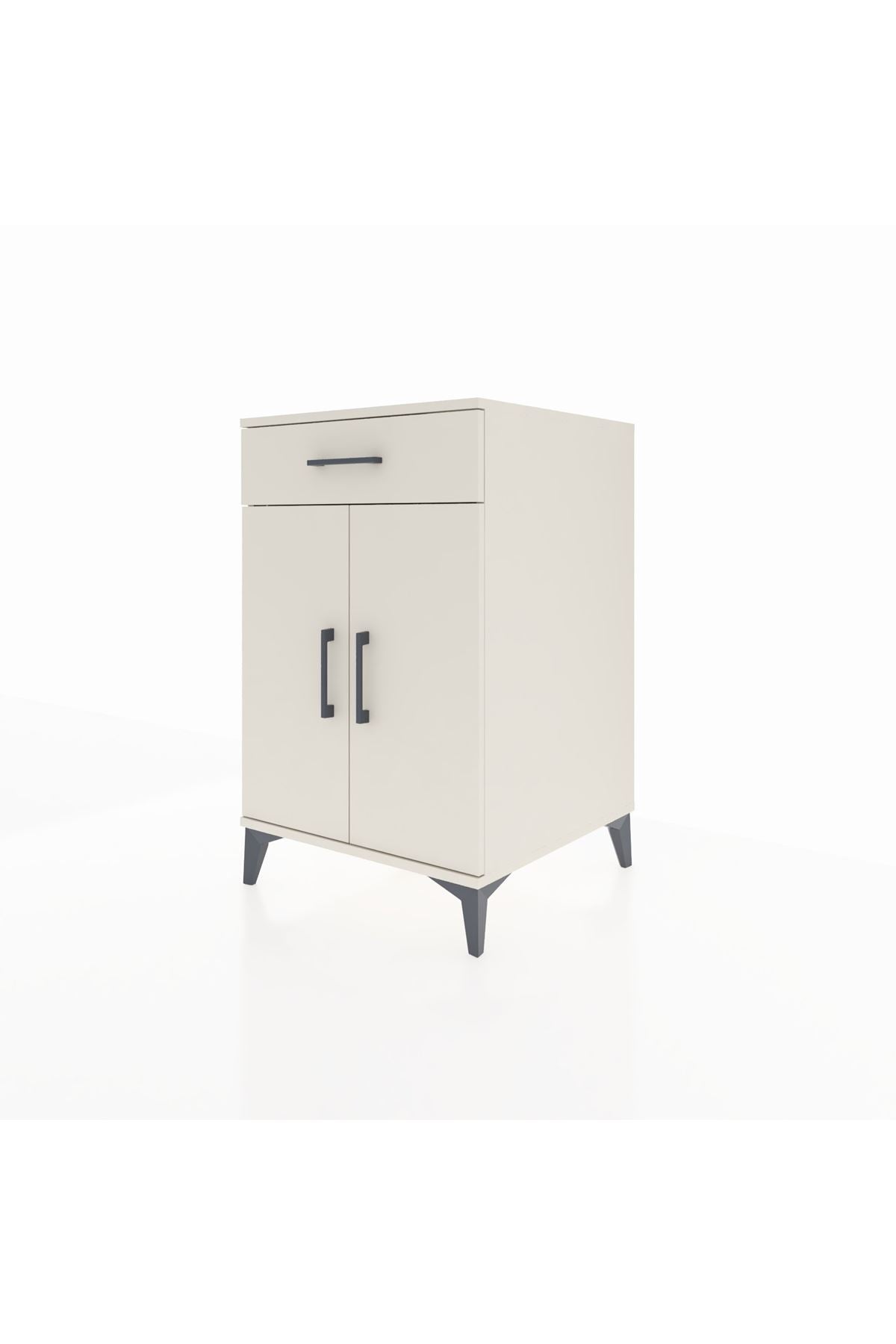 Kronos Komodin 2 Raflı Tek Çekmeceli 2 Kapaklı 60x59x96 Aytaşı-Aytaşı