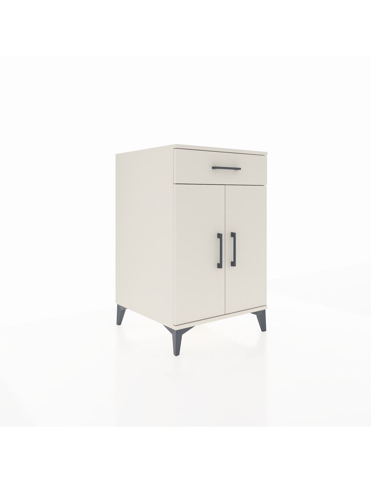 Kronos Komodin 2 Raflı Tek Çekmeceli 2 Kapaklı 60x59x96 Aytaşı-Aytaşı