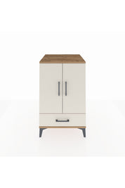 Kronos Komodin 3 Raflı Tek Çekmeceli 2 Kapaklı 60x59x96 Çam-Aytaşı